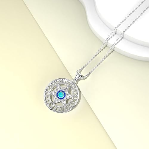 Miniatura 4 de MeetMuse Star of David Necklace for Men Women 925 Sterling Silver Celtic KnotRune Pendant Protection Jewelry for Birthday Christmas