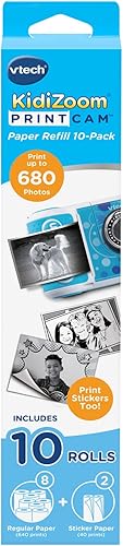 Miniatura 1 de VTech KidiZoom PrintCam - Recambio de papel (10 unidades), color blanco