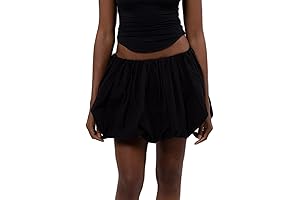 Women Bubble Skirt - A Y2k Ruffle Hem Mini with Puffy Balloon...