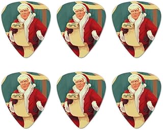 Santa Donald Trump with Naughty List Christmas Novelty Guitar Picks Medium Gauge - Set of 6