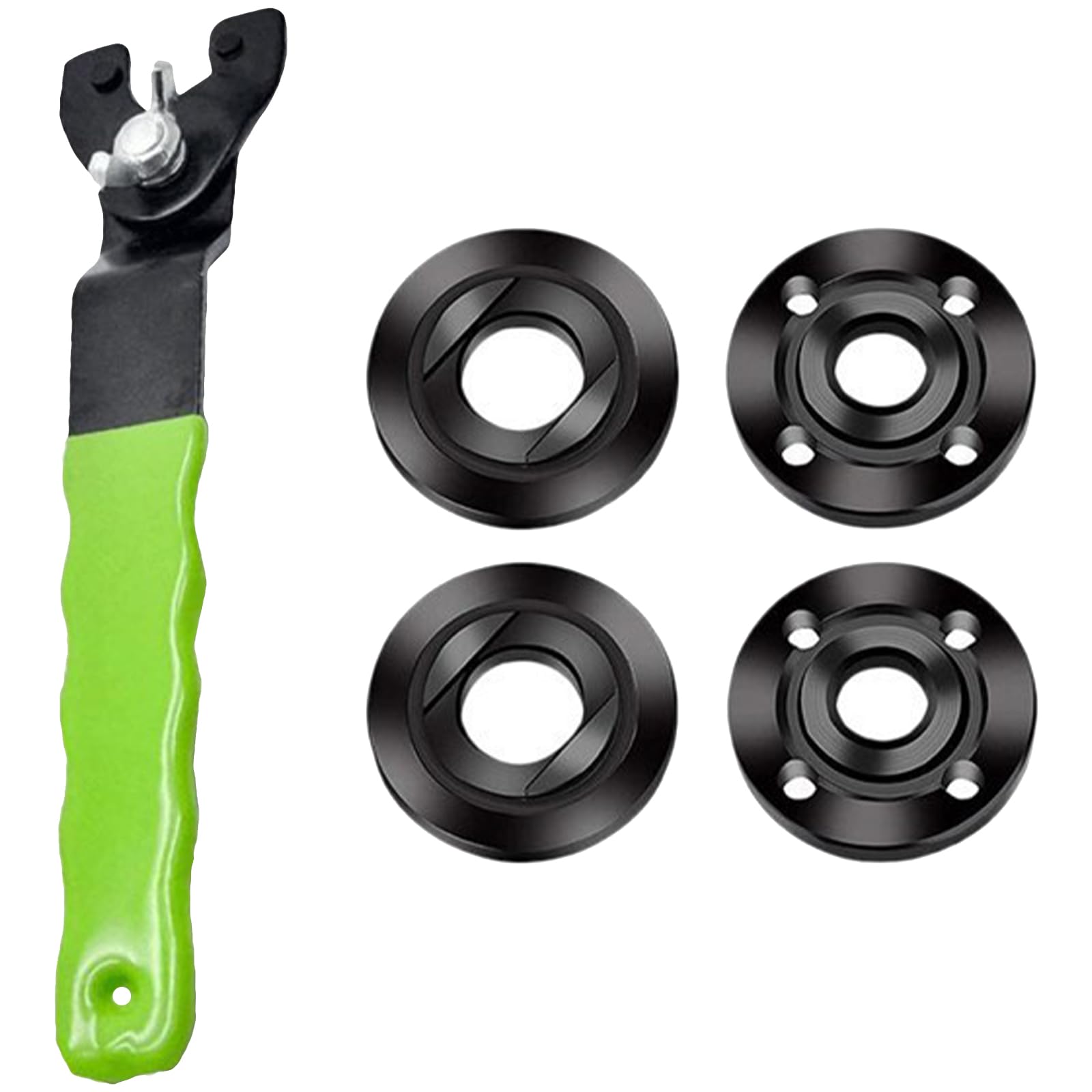 Tsophreniq Ergonomic Angles Grinder Flange Nut 5/8-11 Nut Inner Outer Set With Adjustable Spanner Grinders Accessories Grinder Flange Wrench Set