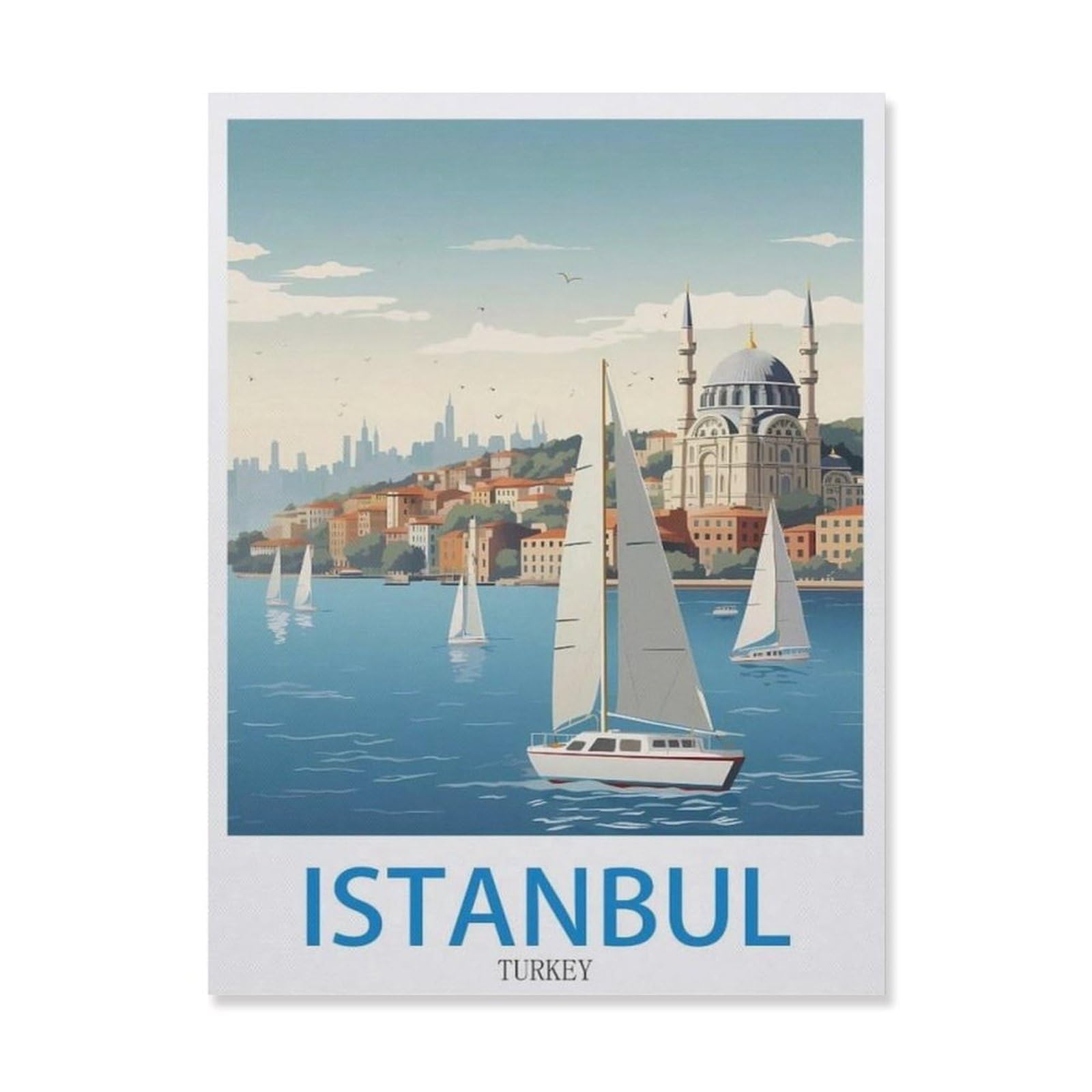 Istanbul Turkey，Funny Toilet Poster Sign, Vintage Metal Tin Sign, Bathroom Poster, Bathroom Decor, Home Wall Decor Art Tin Sign Plaque(15x30cm）6x12 inch-EH44