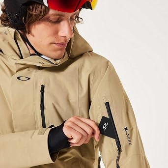 Oakley Mens Sub Temp Recycled Gore-Tex Jacket 2.0, Pebble, Large