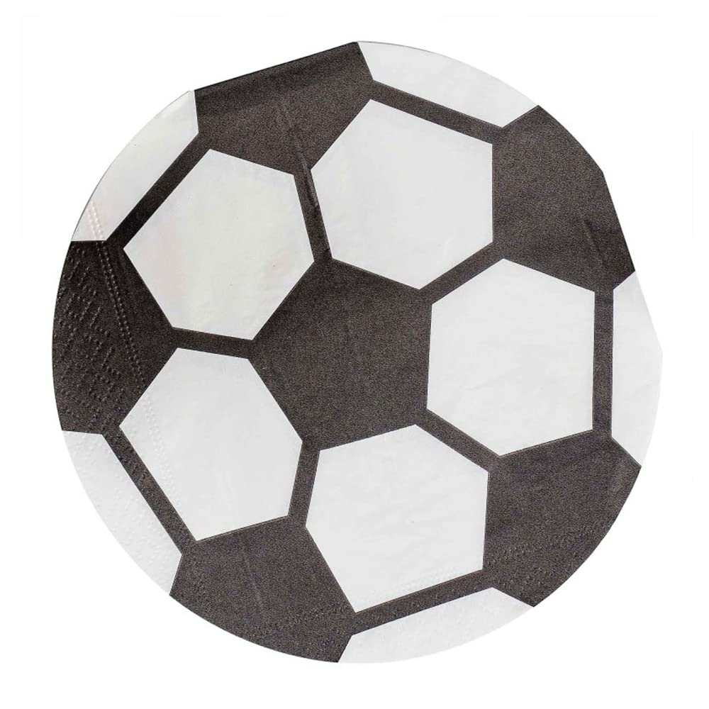 Ginger Ray Football Paper Party Theme Napkins 16 Pack, Green,14.5 centimeters