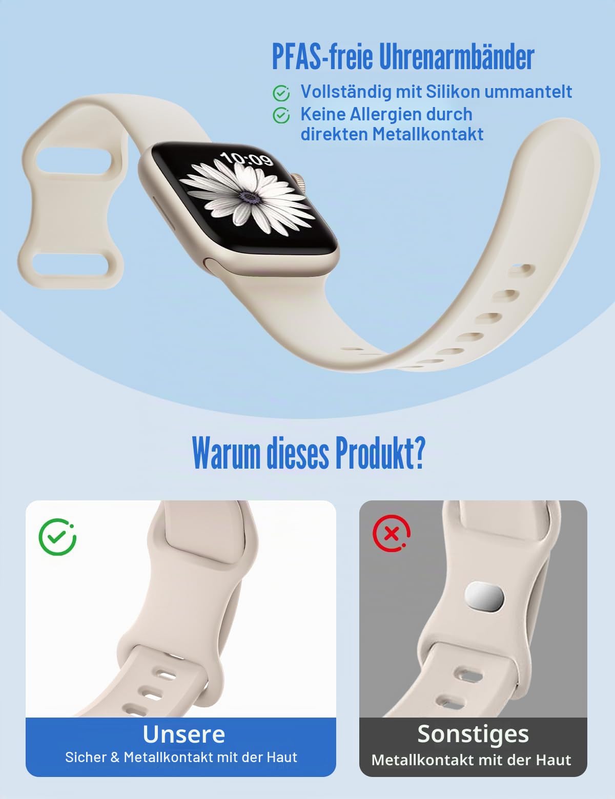 Weiche Silikonbänder, kompatibel mit Apple Watch, 40 mm, 41 mm, 38 mm, 45 mm, 44 mm, 42 mm, für Damen und Herren, wasserdicht, Sport-iWatch-Bänder, Ersatzarmband für iWatch SE Serie 9, 8, 7, 6, 5, 4,