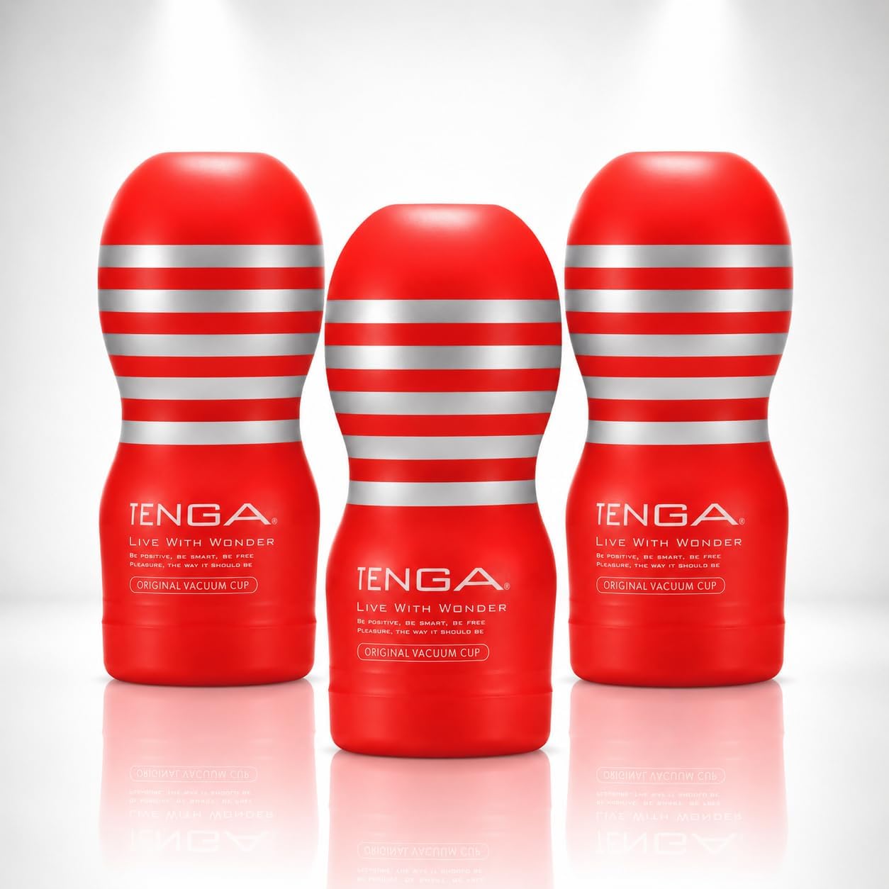 TENGA Rolling Head Cup Male Masturbator Sex Toy, Flexible, Prelubricated, Smooth Entry Pad, 5.8 inch Depth, Air Hole Control, Easy to Use Disposable, Red