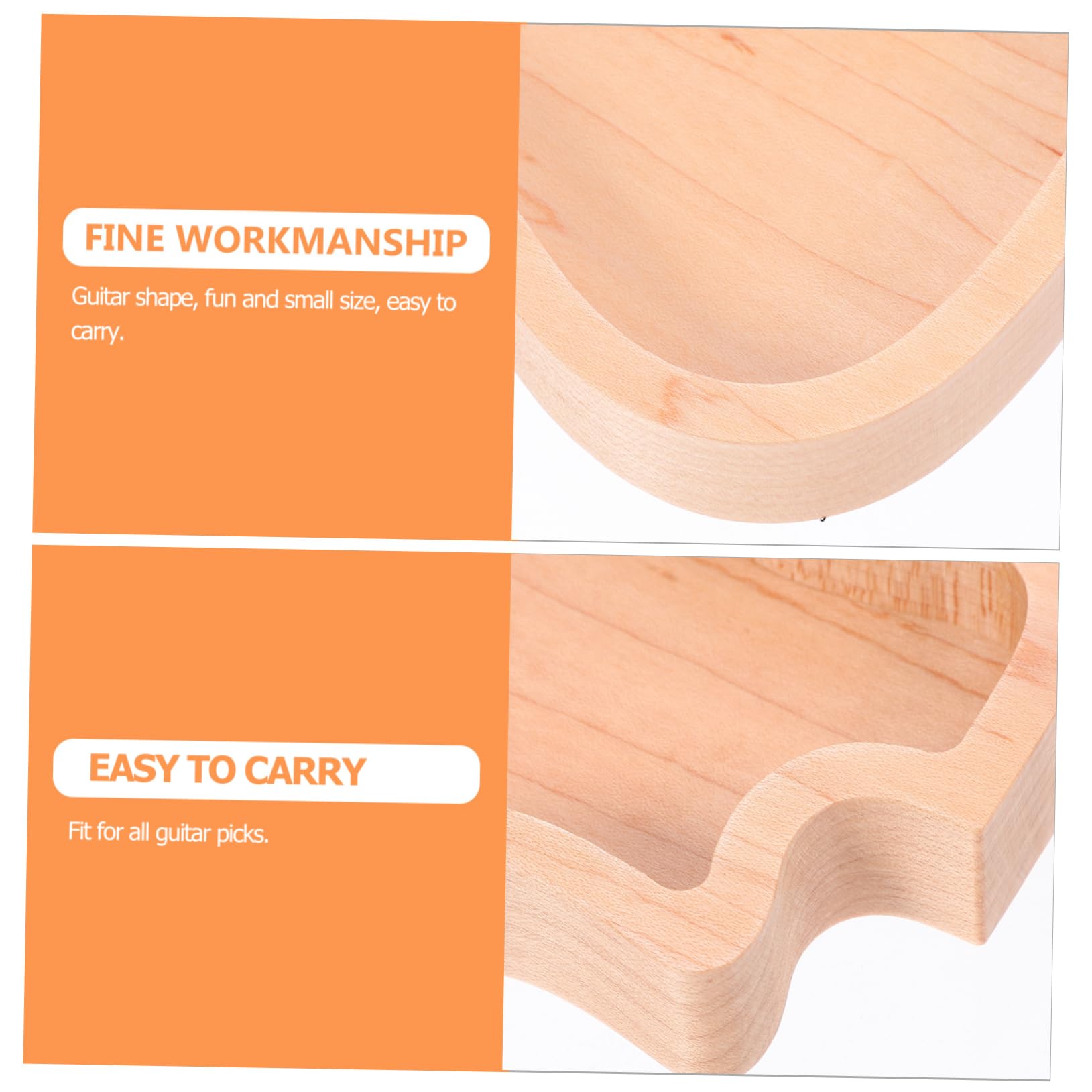 3Er-Box Aufbewahrungskoffer für Gitarren Ringhalter Schlag für Gitarrenplektrum Bass Daumenstütze Schmuckhalter Ukulele Zubehör Spielzeugzimmer wählen Container Hölzern