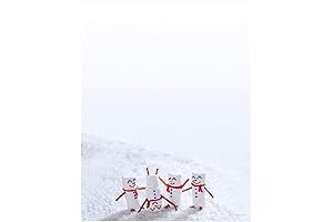 Winter Wonderland Stationery: Playful Marshmallow Snowmen Letterhead!