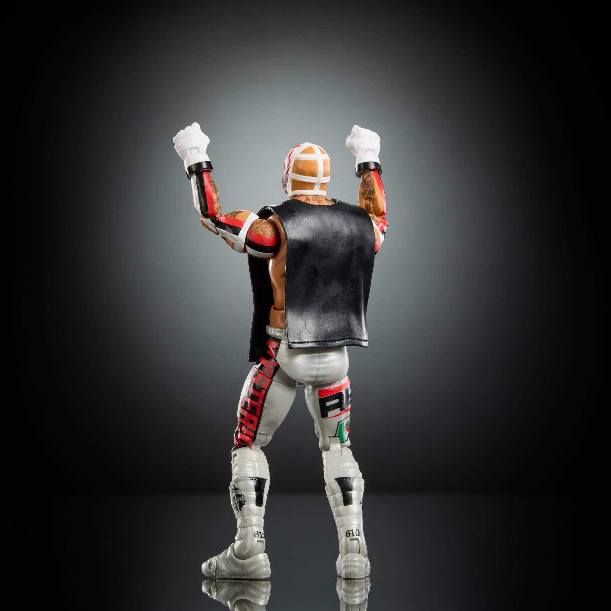 Mattel WWE Elite Actionfigur und Zubehör, Serie #125 Set, ca. 15 cm große Sammelfigur Rey Mysterio mit 25 Bewegungspunkten und austauschbaren Händen, JHT67, [Mehrfarbig]