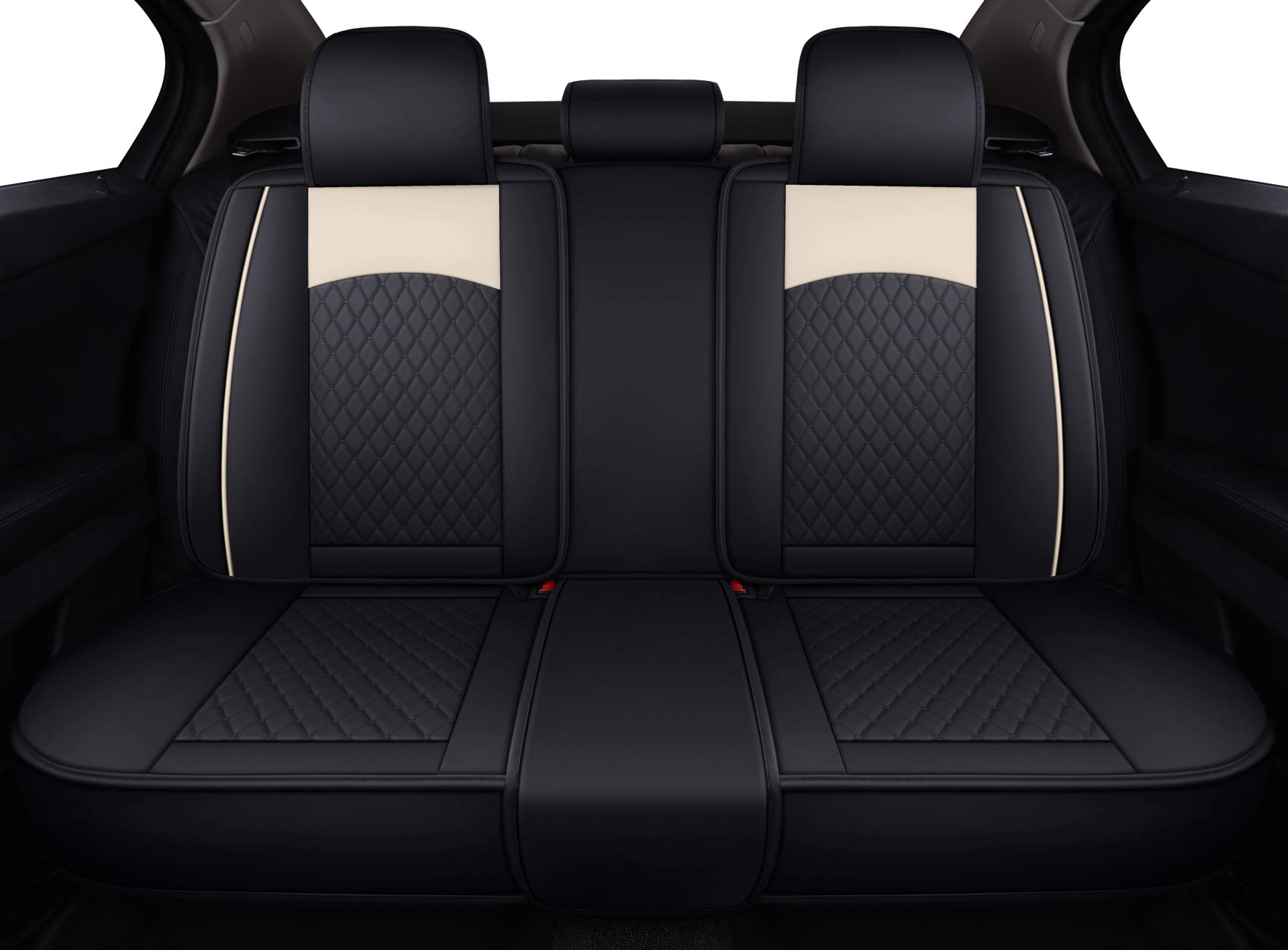 Photo 1 of Aierxuan Leather Universal Car Seat Covers Split Bench Rear Seat/Black - Green