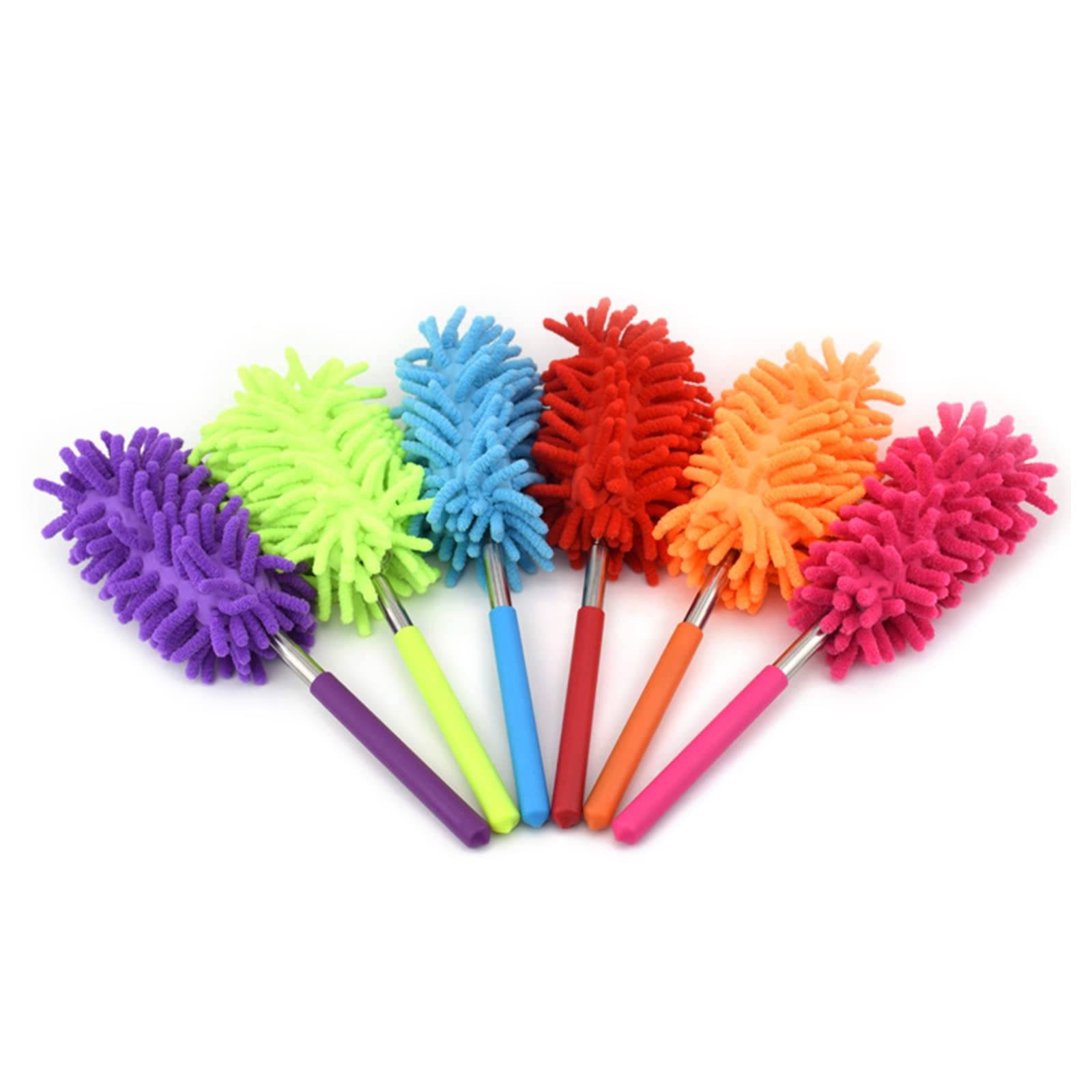 CHENZILIN 11'' to 31'' Extendable Telescoping Microfiber Duster Bendable Brush Washable Dusting Brush for Office Home Car