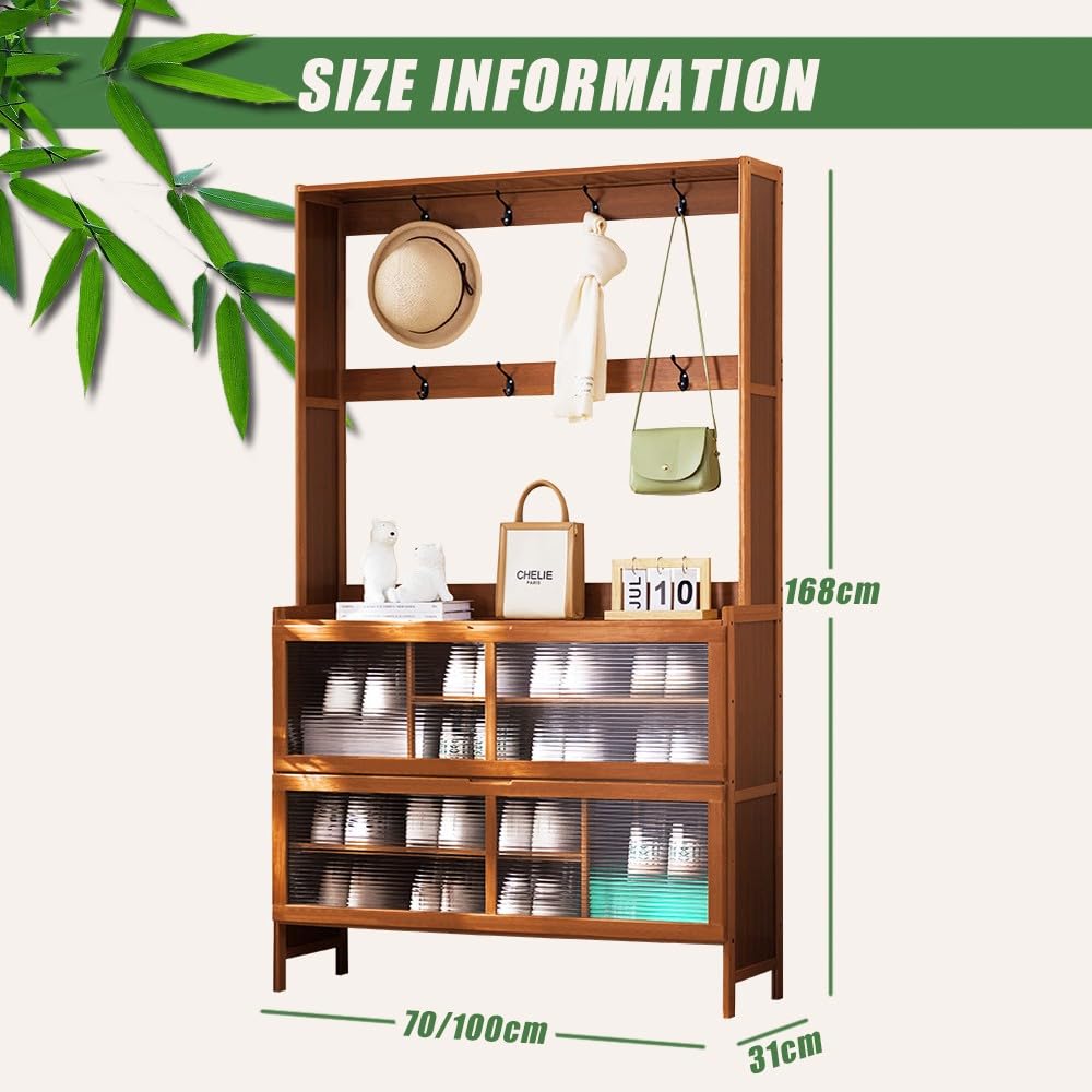 Generico scaffale portascarpe Scarpiera con 6/8 Ganci Scarpiera con 2 Ribalte Scarpiera Ribaltabile Slim per 16 Paia di Scarpe Salvaspazio per Corridoio Disimpegno Soggiorno Camera da Letto