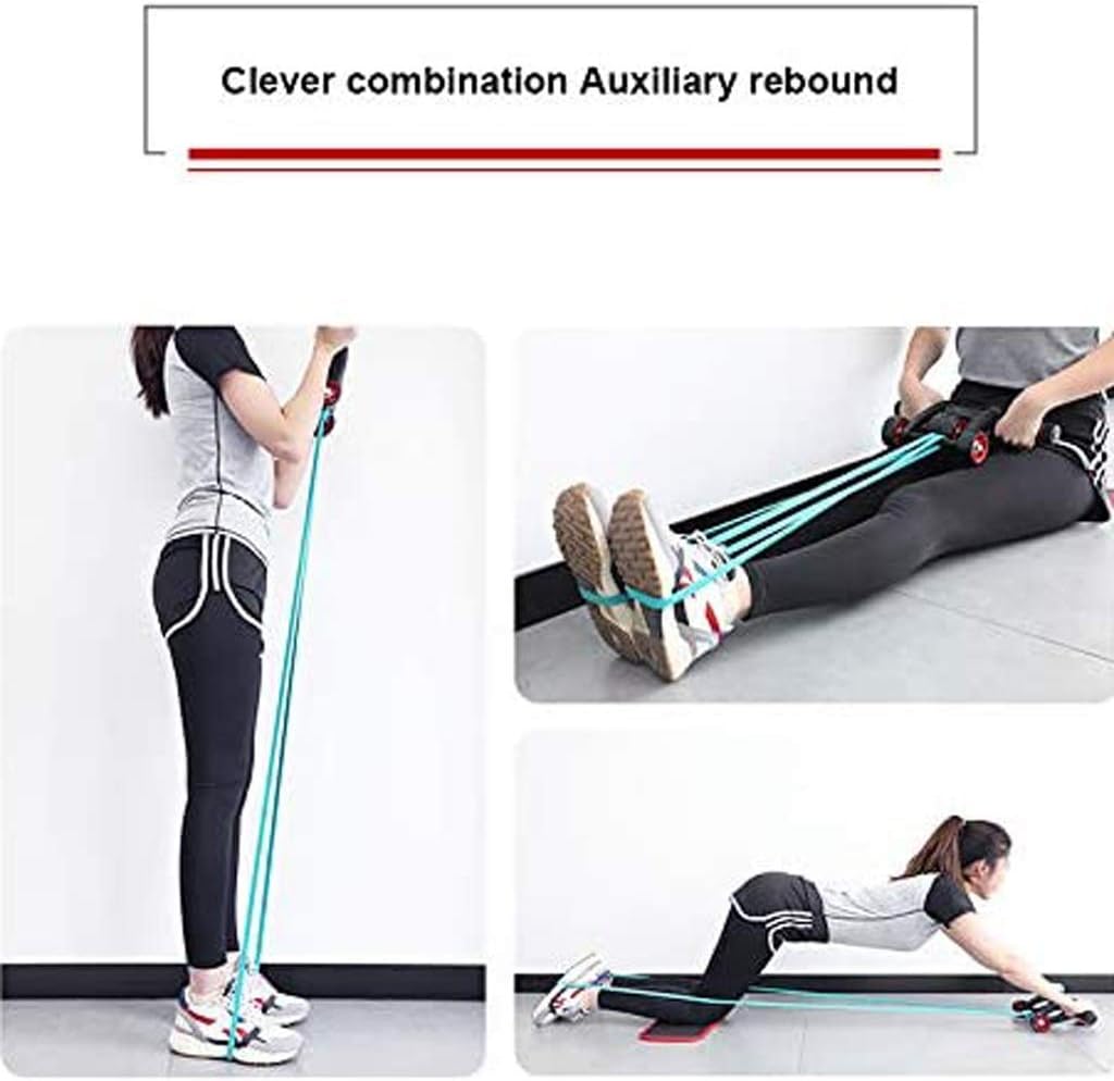 Unisex Fitness Equipmentfolding Four Wheel Row Bearing Roller Fitness Exercise Abdominal Muscle Wheel