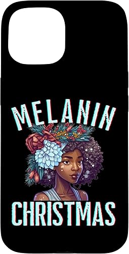 Miniatura 10 de iPhone 12 mini Melanin Christmas Black Girl Magic Women Mrs Claus Afro Love Case