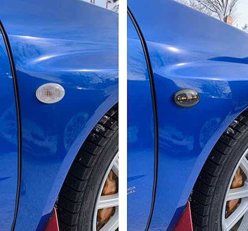 Miniatura 6 de iJDMTOY Lente transparente con carcasa negra 15-SMD xenón blanco LED delantero guardabarros lateral montaje compatible con versión JDM Subaru