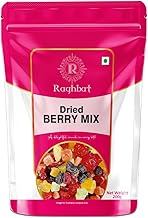 Ragbhat 8 Berries Mix 200g | Premium Dried Berries Without Sugar | Cranberry, Blueberry, Strawberry, Black Raisins, Pineapple, Papaya, Kiwi & Mango | Healthy Dry Fruit Snack