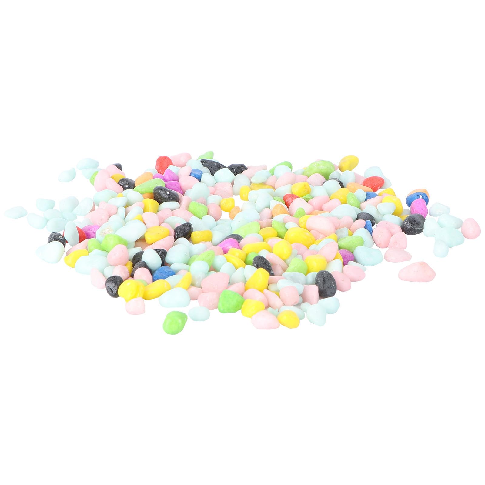 Piedras Decorativas de Colores para Pecera y Jardín, Guijarros de Piedra Natural de 500g, Resistentes Desvanecerse, Ideales para Decoración de Acuarios