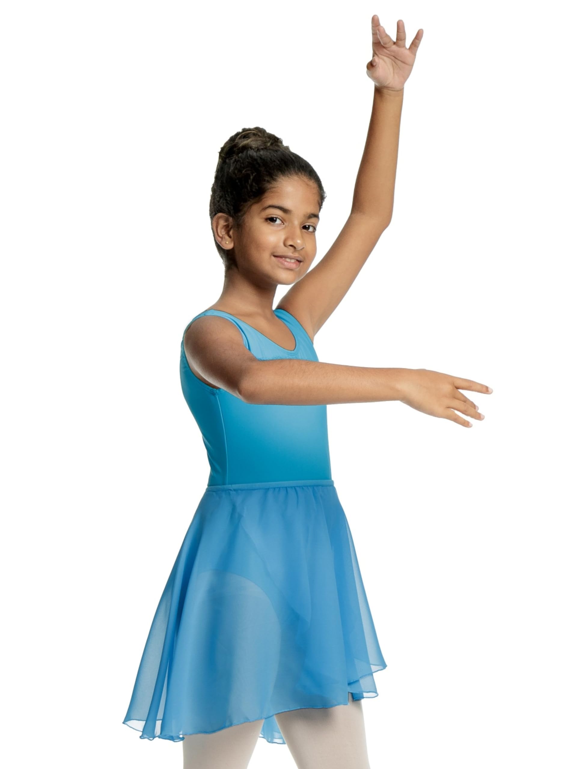 IKAANYA Girls Ballet Combo - Tank Leotard or Bodysuit and Elastic Band Skirt - Ideal for Ballet, Dance, Gymnastics, and Performance (Ages 3-15)-image-38