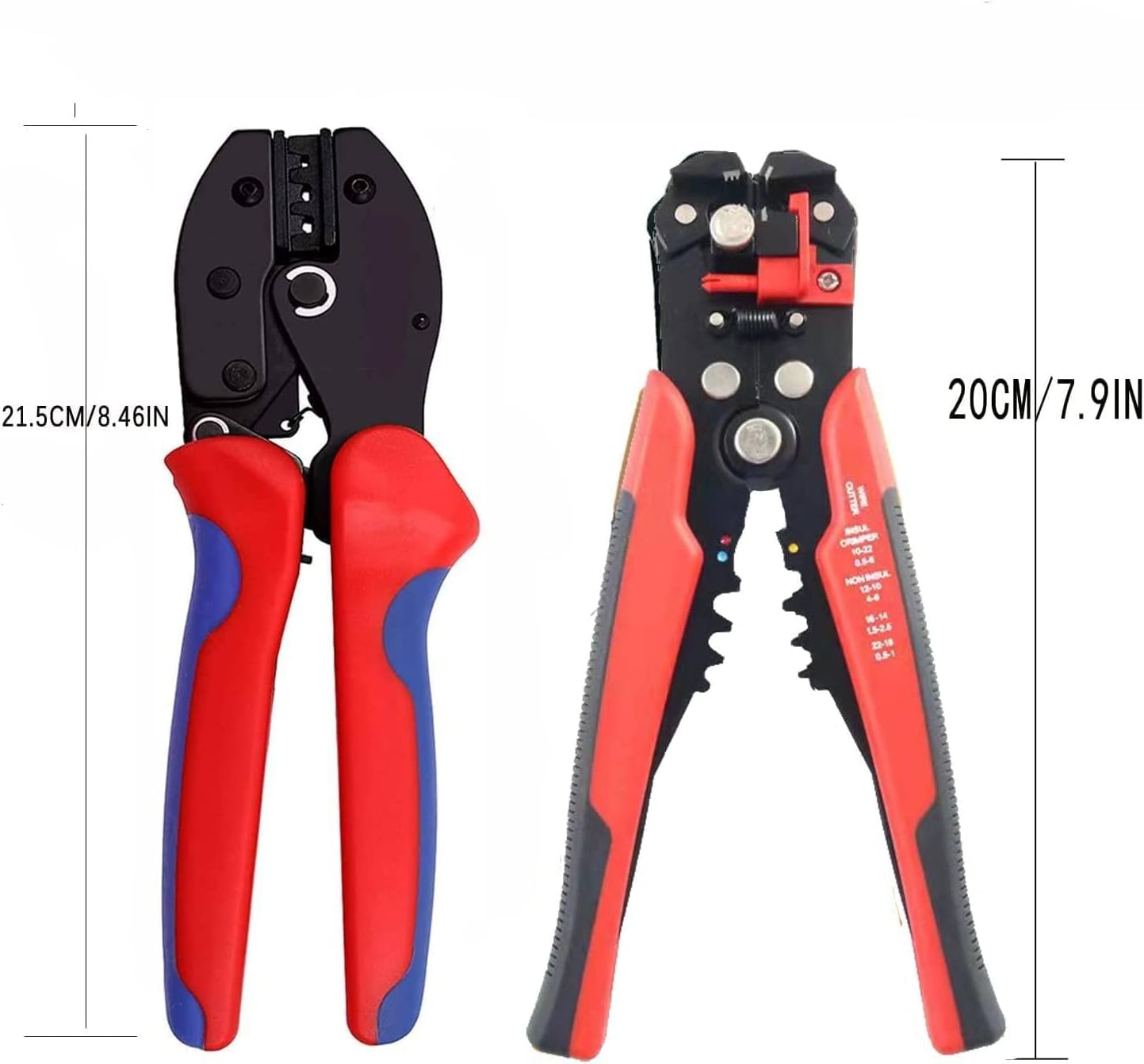 Zestaw narzędzi do zaciskania solarnego, złącze kabla słonecznego, 1 zaciskarka solarna, samoregulująca się listwa izolacyjna 20 cm, 10 par złączy paneli słonecznych, 1 torba na narzędzia