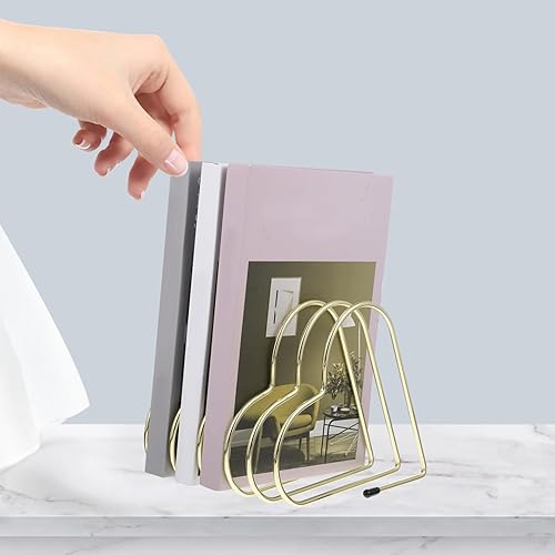 Miniatura 8 de NUOBESTY Estantes para libros con forma de corazón, sujetalibros de estudio, organizador de libros hecho a mano, soportes para libros de estudio,