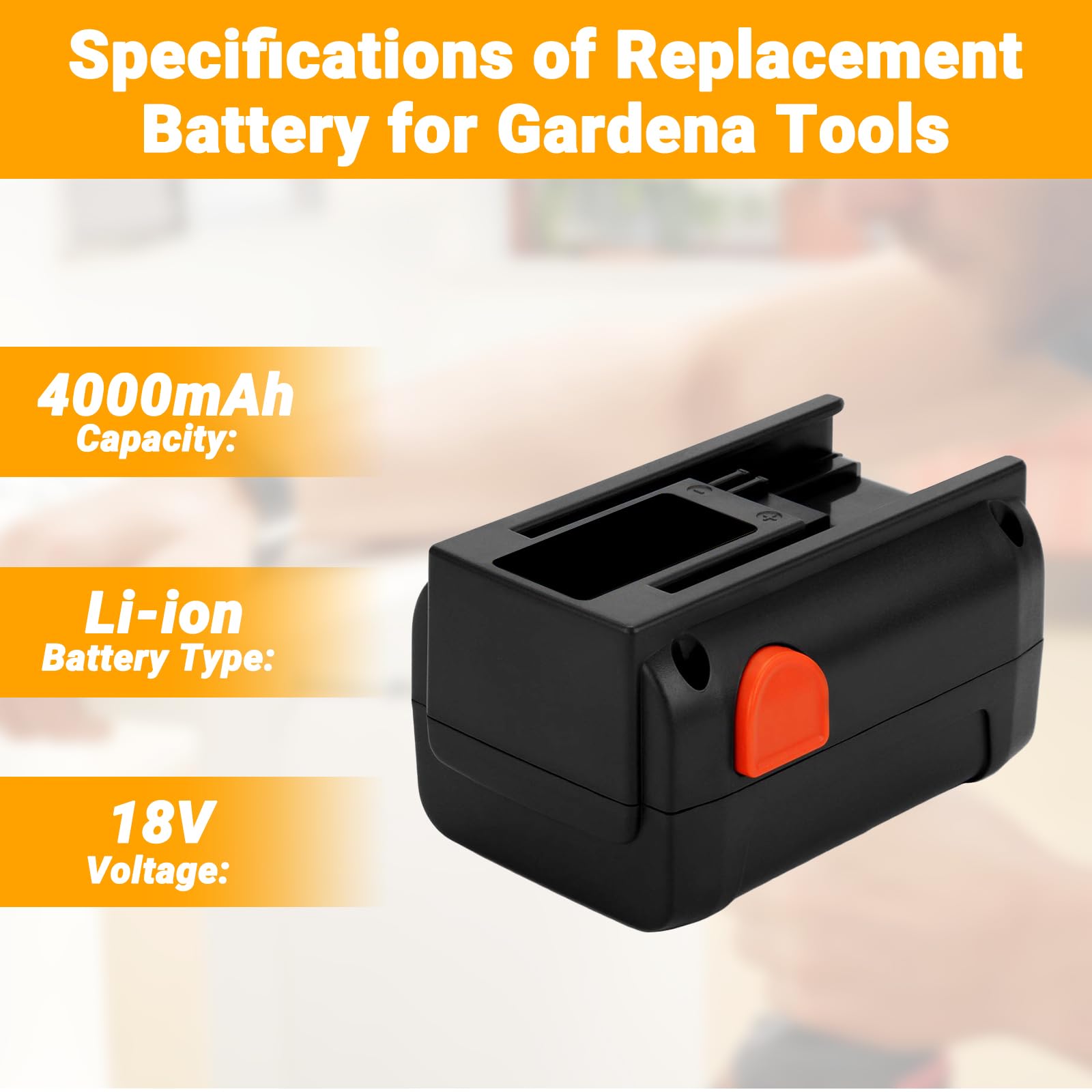 18 V 4000 mAh zamiennik akumulatora litowo-jonowego kompatybilny z Gardena Ergocut 48 Li 8878 8835-U 8835-20 8839 8839-20 akumulator litowo-jonowy