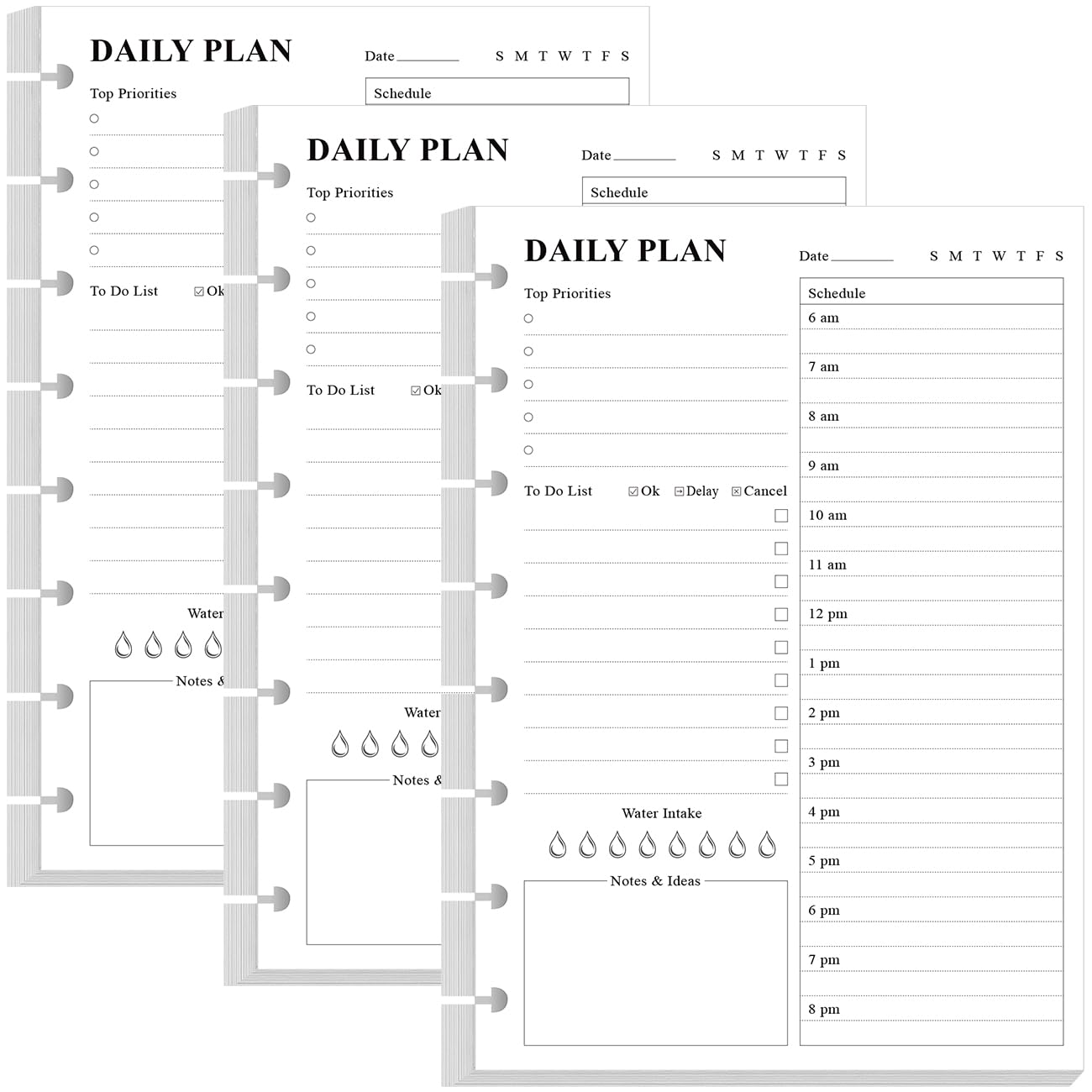 Planificateur 300 feuilles pour bloc-notes à disques et recharge format junior - 8