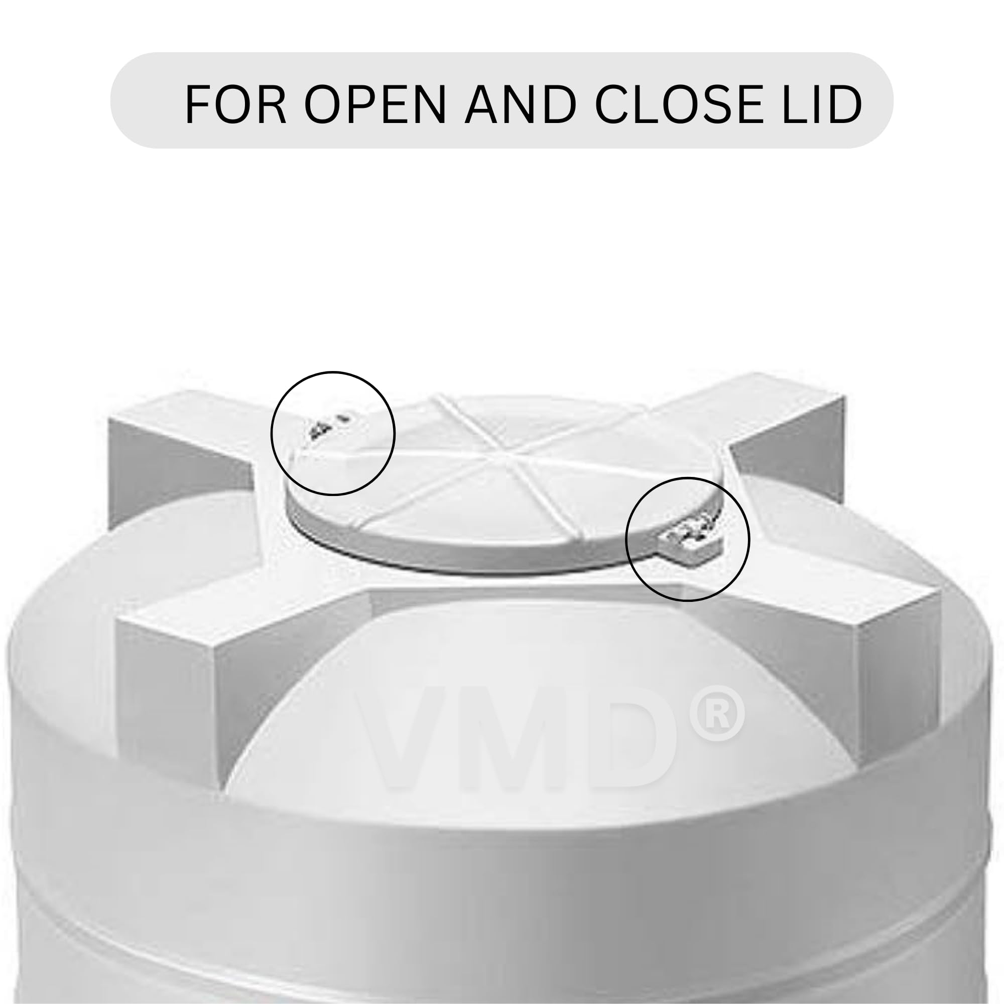VMD PVC Water Tank Door Hinges (White, Pack of 2) — Amazon image 5