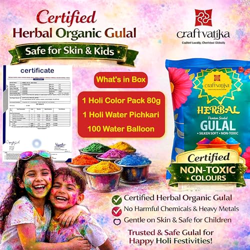 Image of CraftVatika Holi Colours Holi Pichkari for Kids, Holi Water Pichkari for Kids Small, Holi Pichkari Tank Wali, Holi Items, Holi Gulal Pouch Combo, Holi Colors