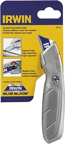 Miniatura 4 de IRWIN Cuchillo utilitario, hoja fija (2081101), gris (paquete de 2)