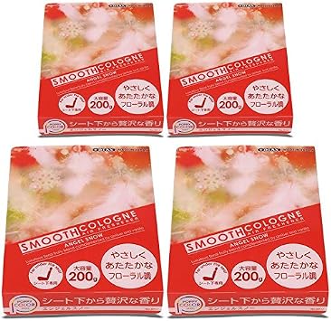 4x200 Gram 1" H x 4" W x 5.4" L Smooth Cologne Angel Snow Scent ABS Plastic/Gel Based Brick Style Indoor/Interior/Home/Car/Restroom/Bathroom Air Freshener Odor Eliminator Deodorize