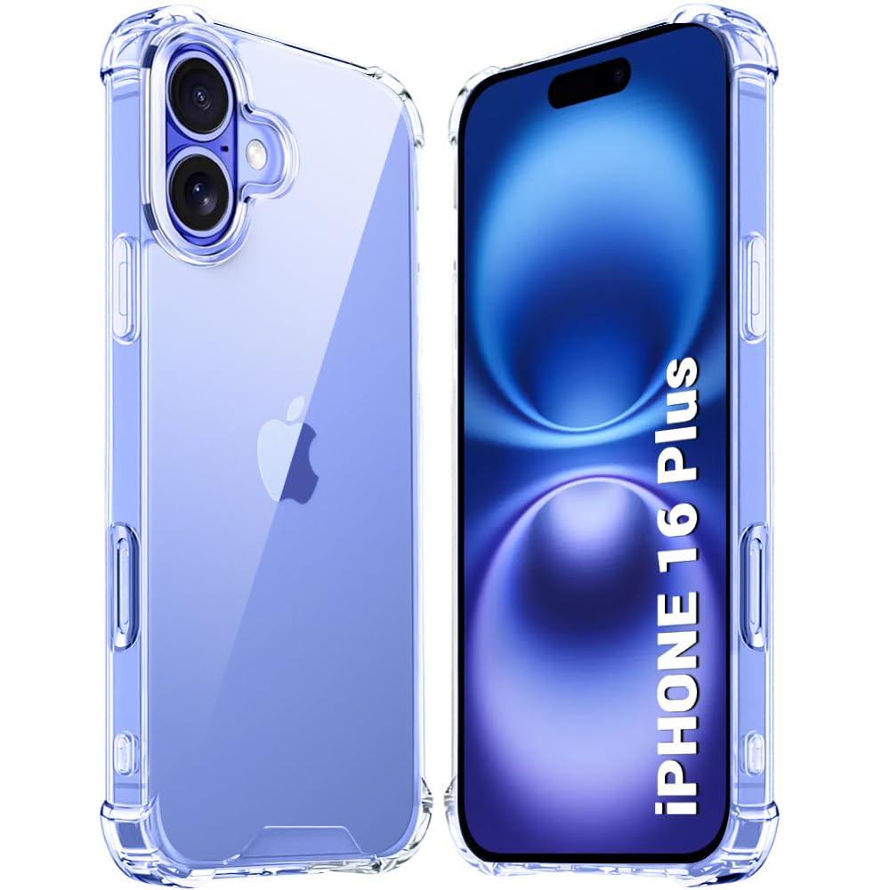 TheGiftKart Crystal Clear Back Cover Case for iPhone 16 Plus | 360 Degree Protection | Shock Proof Design | Transparent Back Cover Case for iPhone 16 Plus (Transparent Bumper) (B0DFCX8GPC) Amazon Price History, Amazon Price Tracker