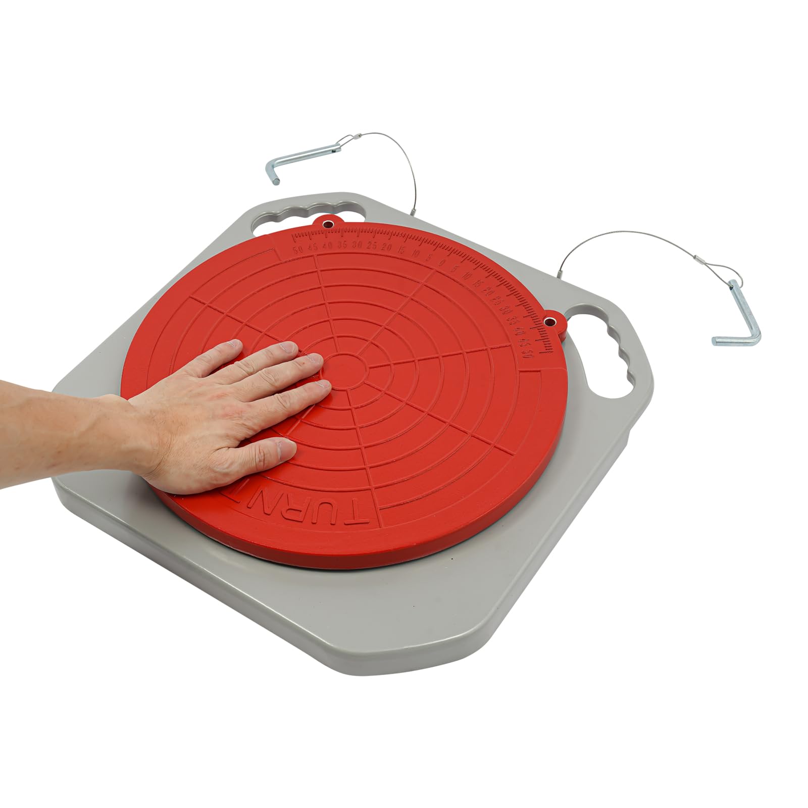 2 platos giratorios de alineación de ruedas que pueden girar 360°, cada capacidad 3T antideslizante, juego de placas giratorias con bloques de transición y almohadillas de presión para herramientas