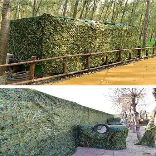 Siatka maskująca w dżungli - lekki kamuflaż na kemping, strzelanie, polowanie - opcje wielu rozmiarów (2 x 5 m do 3 x 3,7 m) - idealne żaluzje myśliwskie i sprzęt outdoorowy