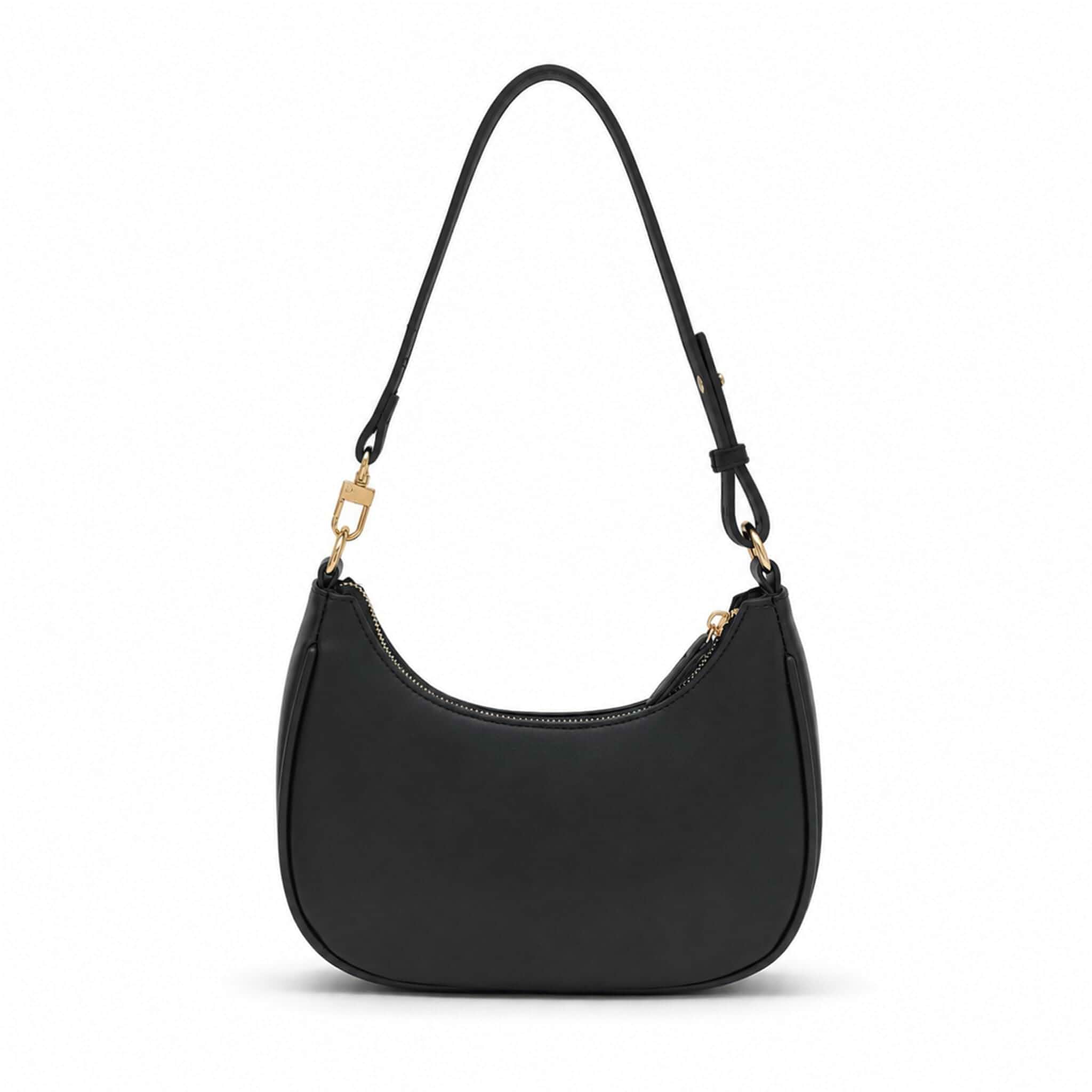 VODIU Shoulder Bag for Women, Small Crescent Bag, Hobo Underarm Purse Cute Purse with Adjustable PU Straps; Connect the Extension for Underarm, Shoulder, or Crossbody Carry. Zipper Closure