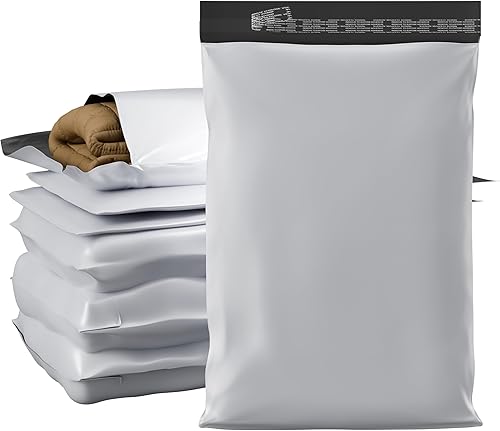 Miniatura 4 de Sobres de polietileno de 9 x 12 pulgadas  100 unidades, bolsas de correo de plástico blanco autosellantes con tira adhesiva, 0.098 in de grosor, a