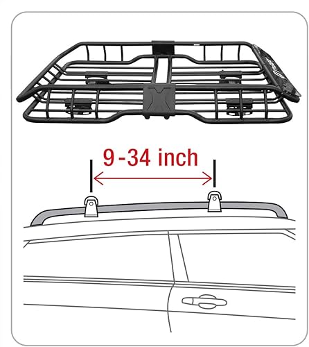 Miniatura 2 de Carga de techo Tyger Deluxe, canasta de carga, rejilla portacargas., Negro