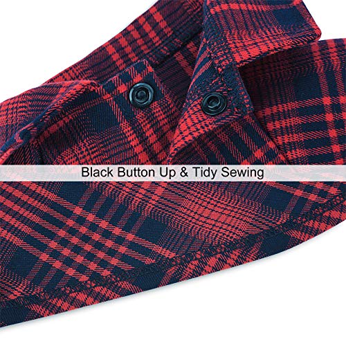 Ctilfelix Dog Shirt Plaid For Small Dogs Cats Puppy Boy Girl Dog Clothes Soft Pet T-Shirt Breathable Cat Shirt Clothes Tee Adorable Halloween Thanksgiving [Red#2; Xl] #TOP2