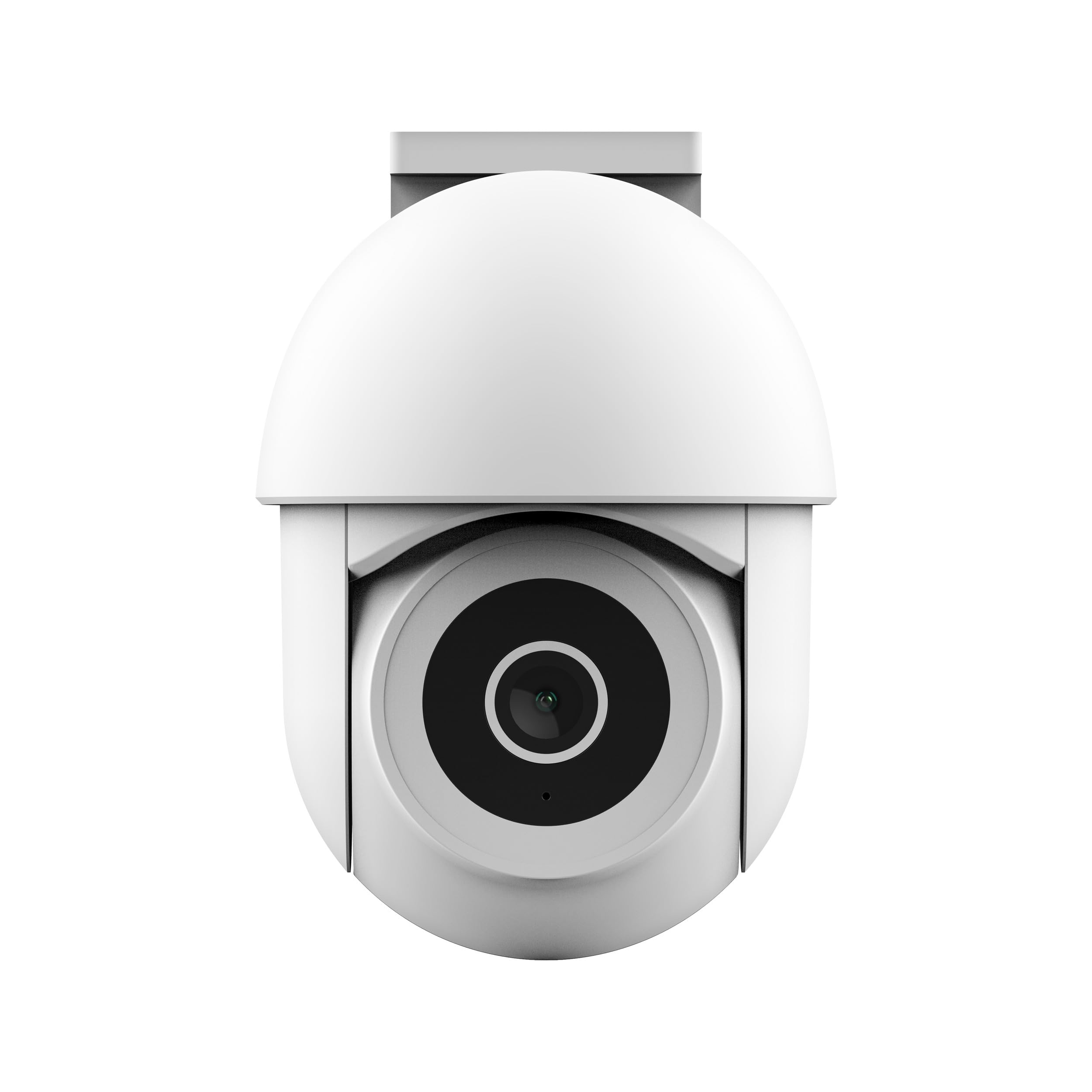 Trust IPCAM-3900 Camera de Surveillance 360° Exterieure avec Vision Nocturne, Lumière/Sirène/Microphone Intégrés, Détection Humaine, Camera WiFi avec Application, Blanc