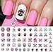 Cute Skulls Set #2 Nail Art Waterslide Decals - Monster High Style - Salon Quality!
