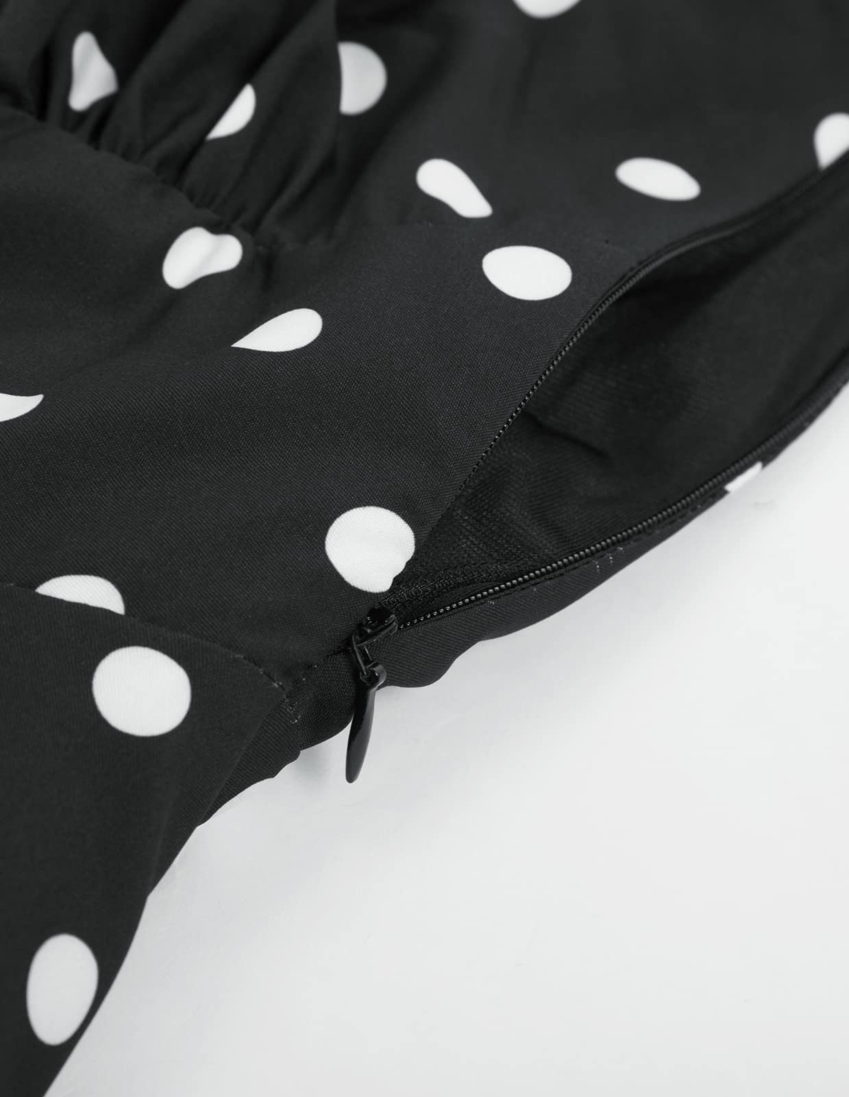 Belle Poque Women's Vintage Sleeveless Solid Floral Ruched Summer Cute A-Line Flowy Swing Midi Dress: Medium Polka Dot