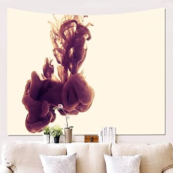 Amazon Co Jp Zjfhnb タペストリー おしゃれ 壁掛け 茶色の落書き 壁布 壁掛け 布ポスター 大判 模様替え インテリア 多機能 部屋や窓の飾り リビングルーム ベッドルーム 壁飾り 個性プレゼント 0 X 150cm ホーム キッチン