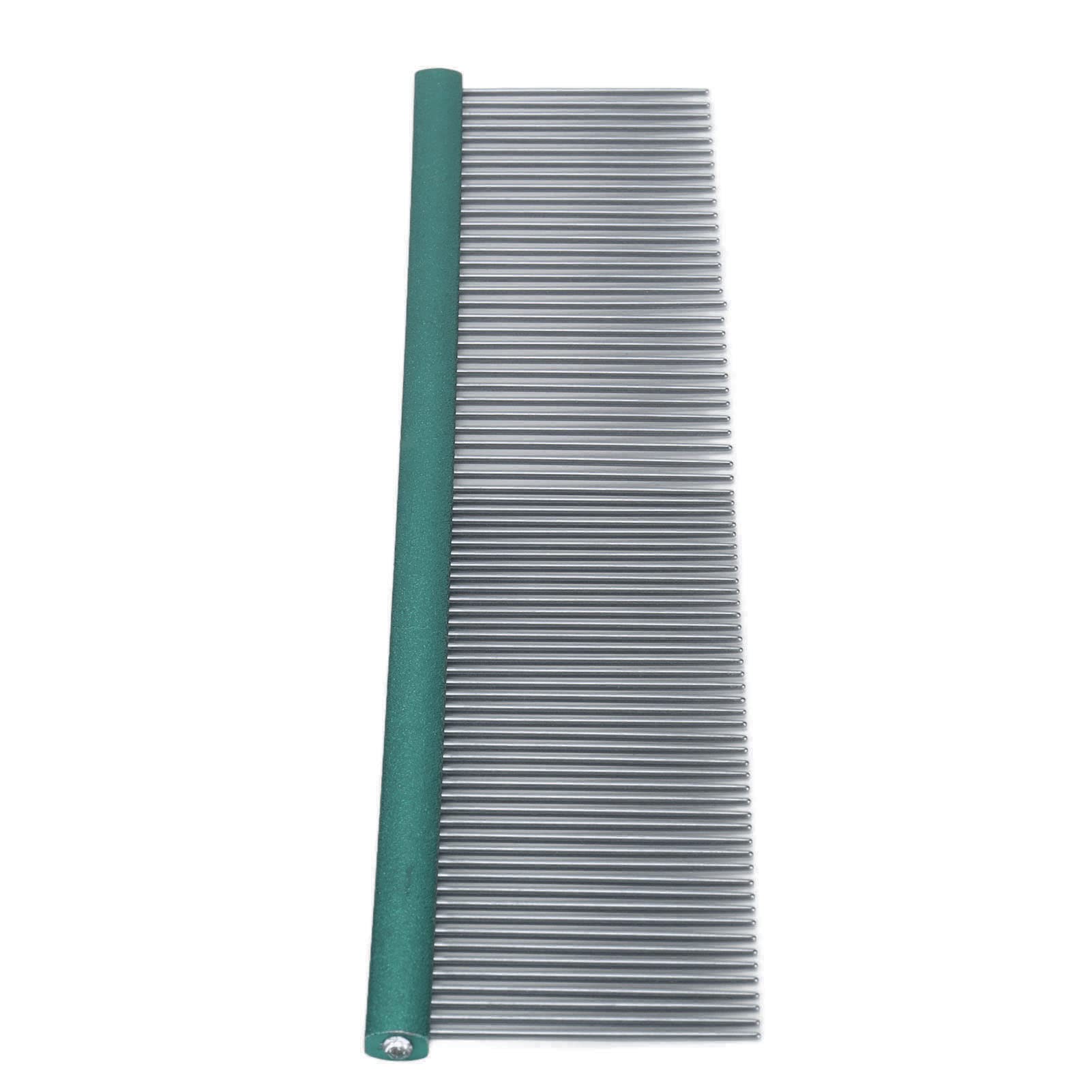Greyhound Comb for Dogs Metal Comb For Dogs Metal Dog Comb Cat Comb For Removing and Knots Dog Combs with Rounded Ends Grooming Tool For Long Short Haired Dog (Green - Image 3