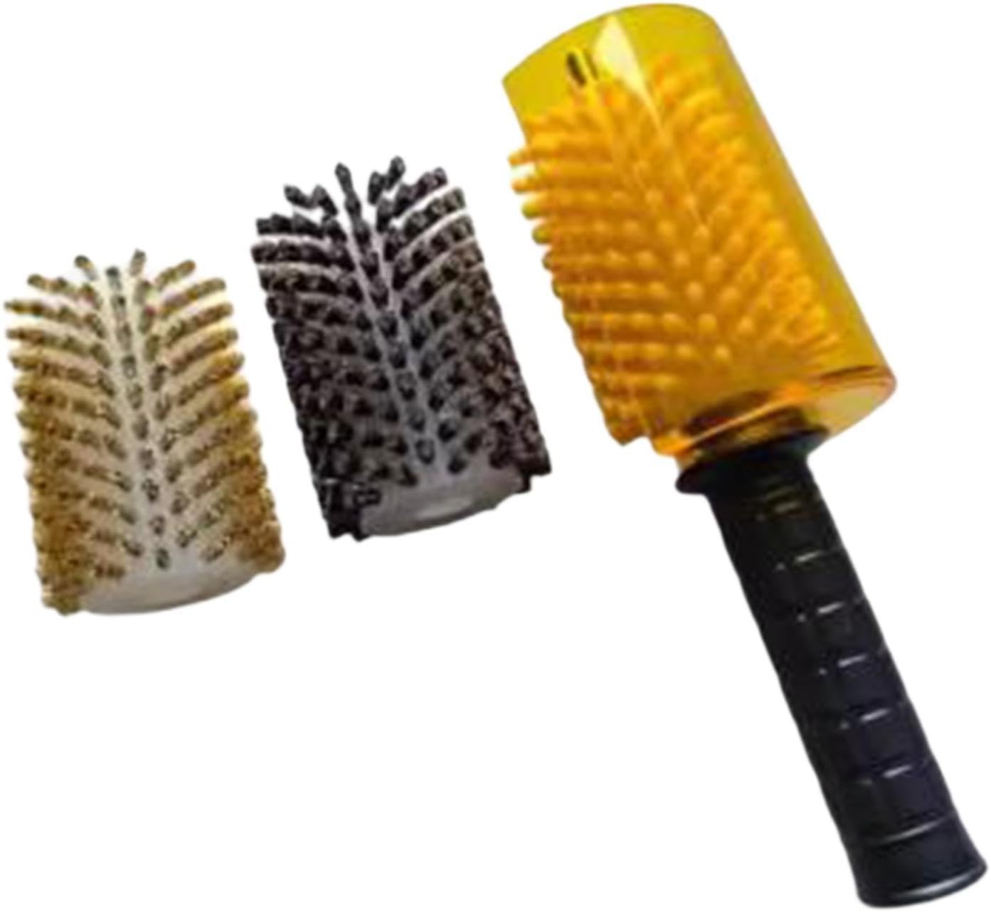 Ski Wax Brush Kit Nylon Brass Horsehair Rotating Brush Efficient Roller Brush