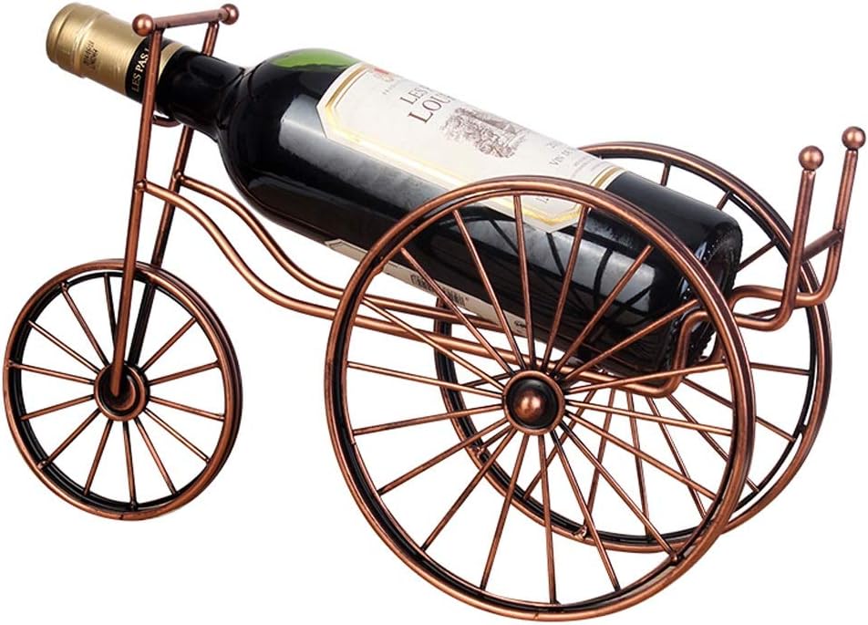 Tricycle Wine Bottle Holder Creative Iron Wine Rack for Living Room Table Decoration - Tabletop Wine Rack for 1.5L Bottles