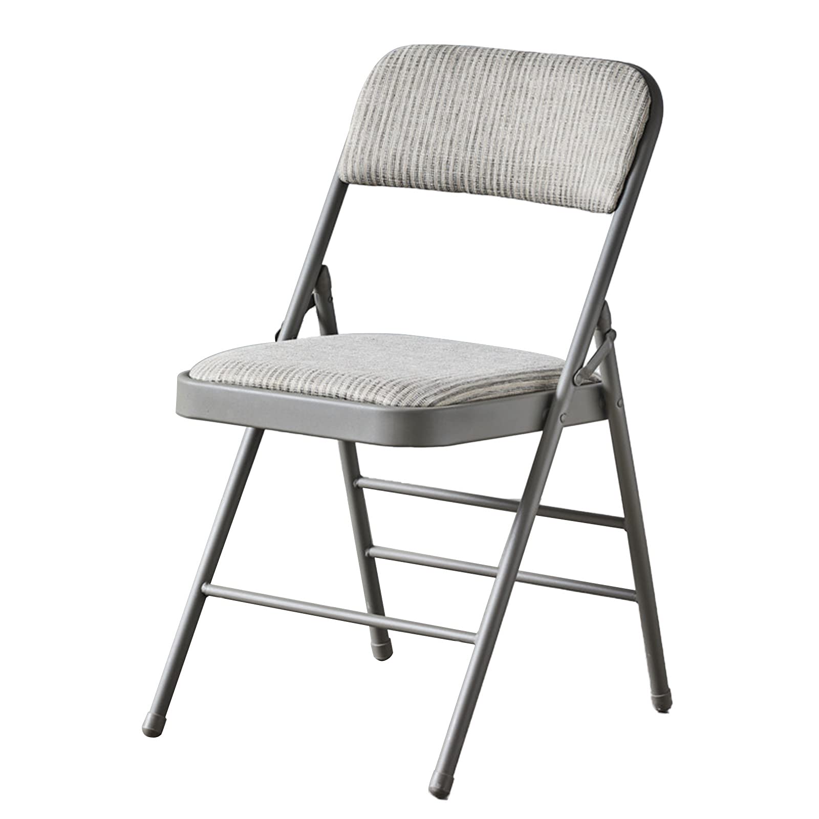 Folding Chair, Home Backrest Chair Office Conference Chair Training Chair Metal Dining Chair Computer Chair Cloth Lounge Chair Reading Chair 78CM,Gray b