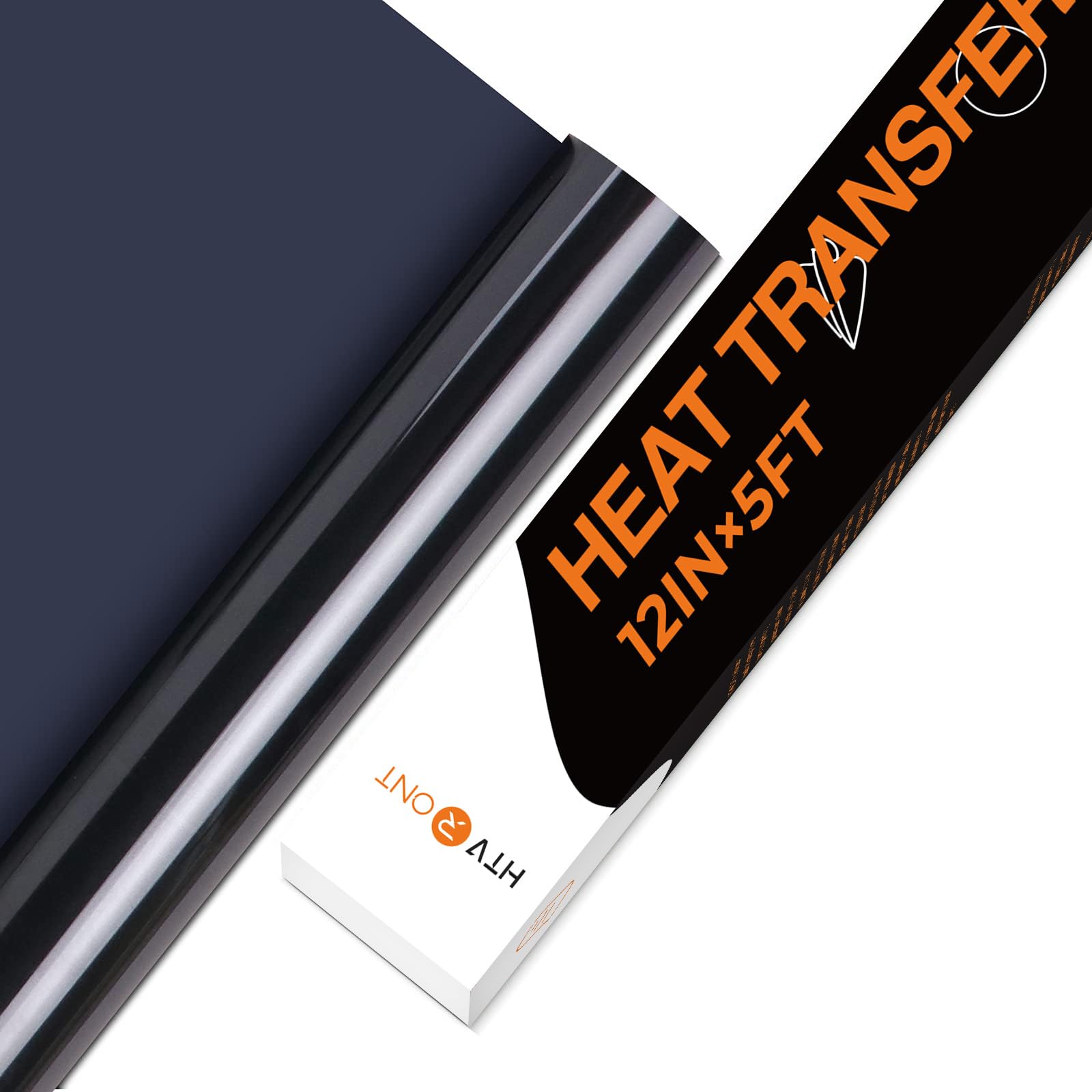 HTVRONT HTV Vinyl Rolls - Heat Transfer Vinyl, 12" x 5ft Black