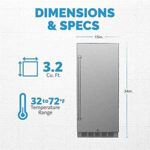 Newair NCR032SS00 15 Inch Commercial Beverage Refrigerator thumb #6