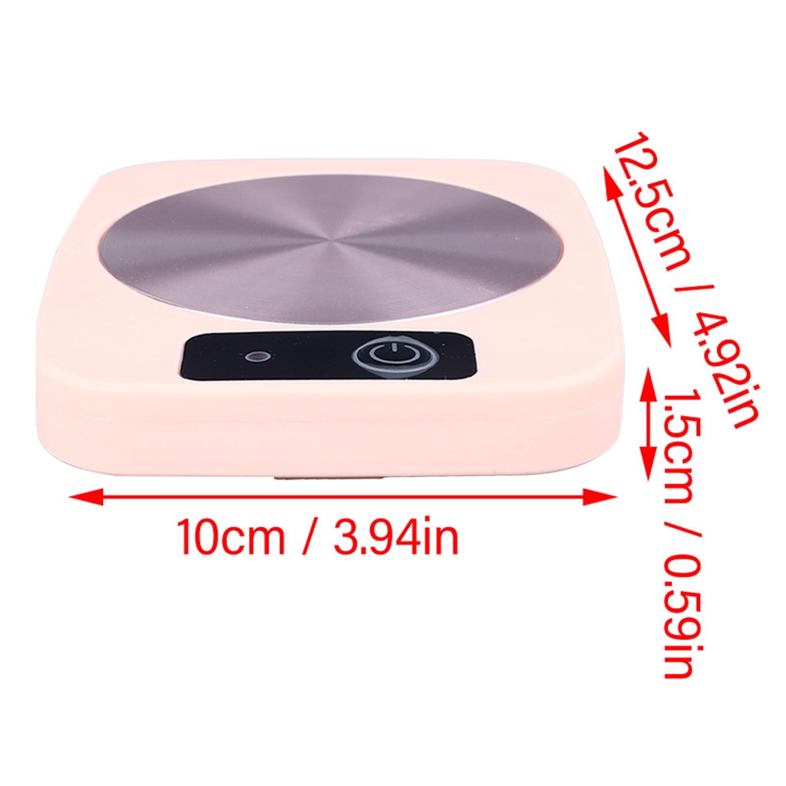 Calentador de tazas eléctrico inteligente, posavasos de temperatura constante de 131.0 °F para café y té, calentador de taza con enchufe de EE. UU. 110 V (rosa) 5
