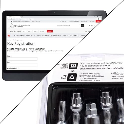 Miniatura 2 de Wheel Accessories Parts 4 cerraduras + llave M12 x 1.5 12 x 1.5 rosca de asiento de bola con cerradura de perno de asiento de bola con acabado