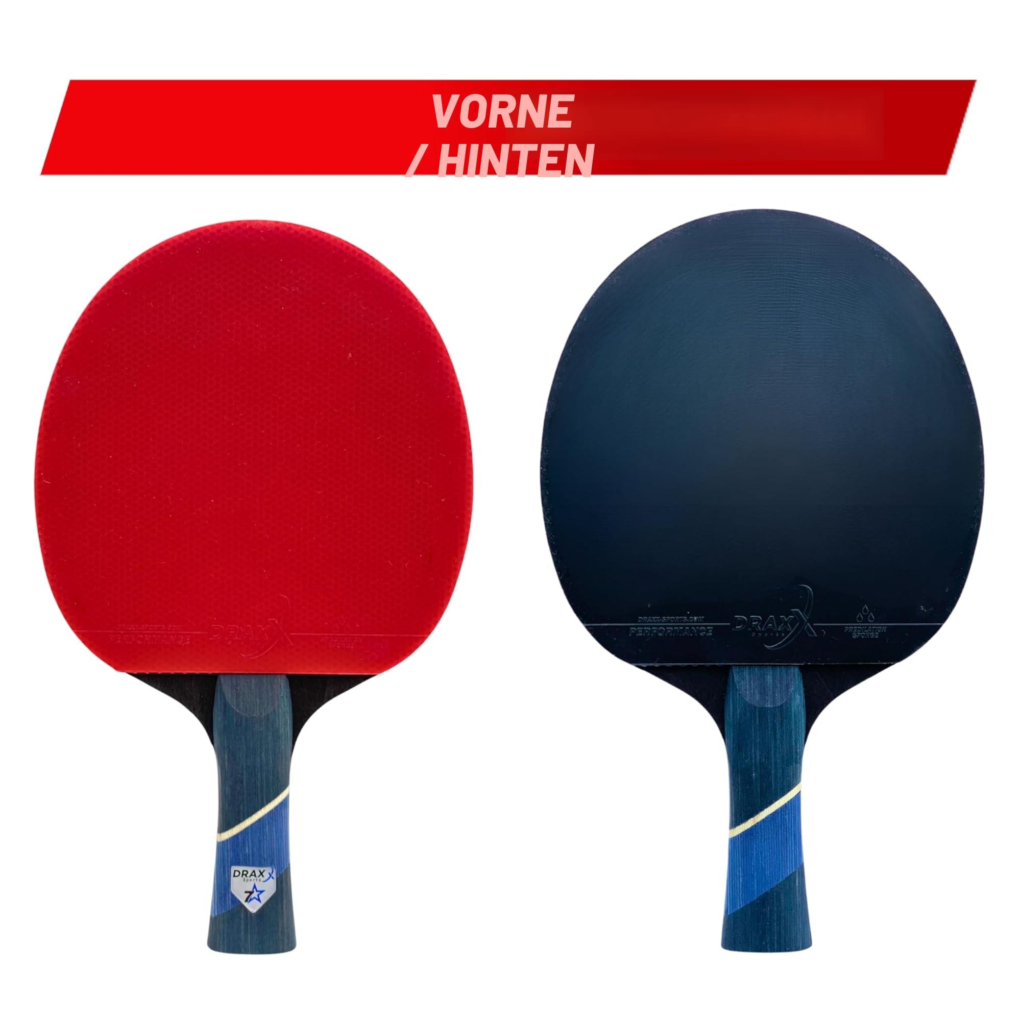 Tischtennisschläger Carbon | Professioneller Carbon-Schläger für unvergleichliche Kontrolle, Spin und Power, Ultraleicht, 2 mm Schwamm und Hochleistungsbelag